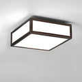 White Square Bath Flushmount Light D771