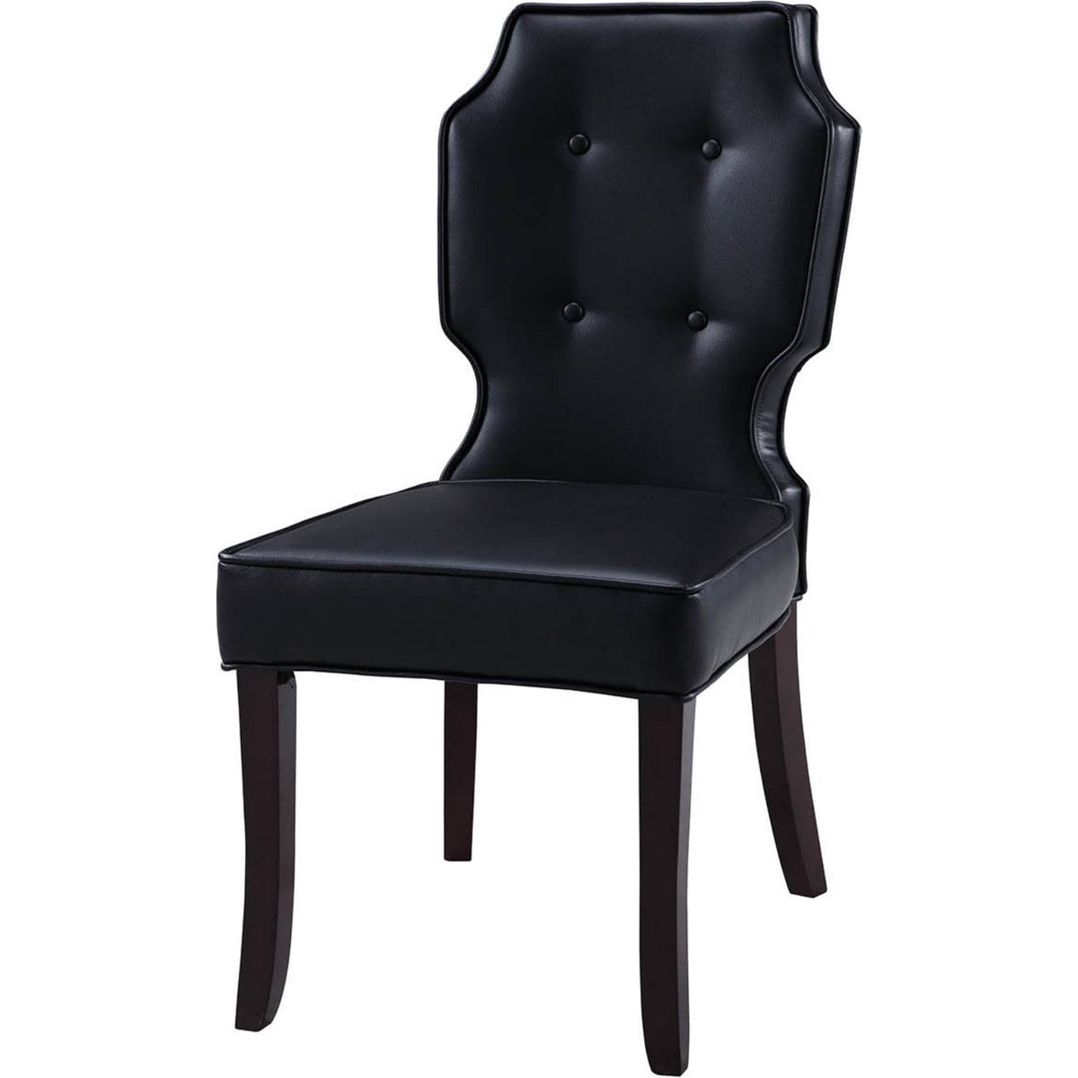 Tufted Dining Side Chair Set of 2 Black O411737