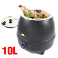 10L Commercial Electric Soup Kettle Stainless Steel 400W Black L9529