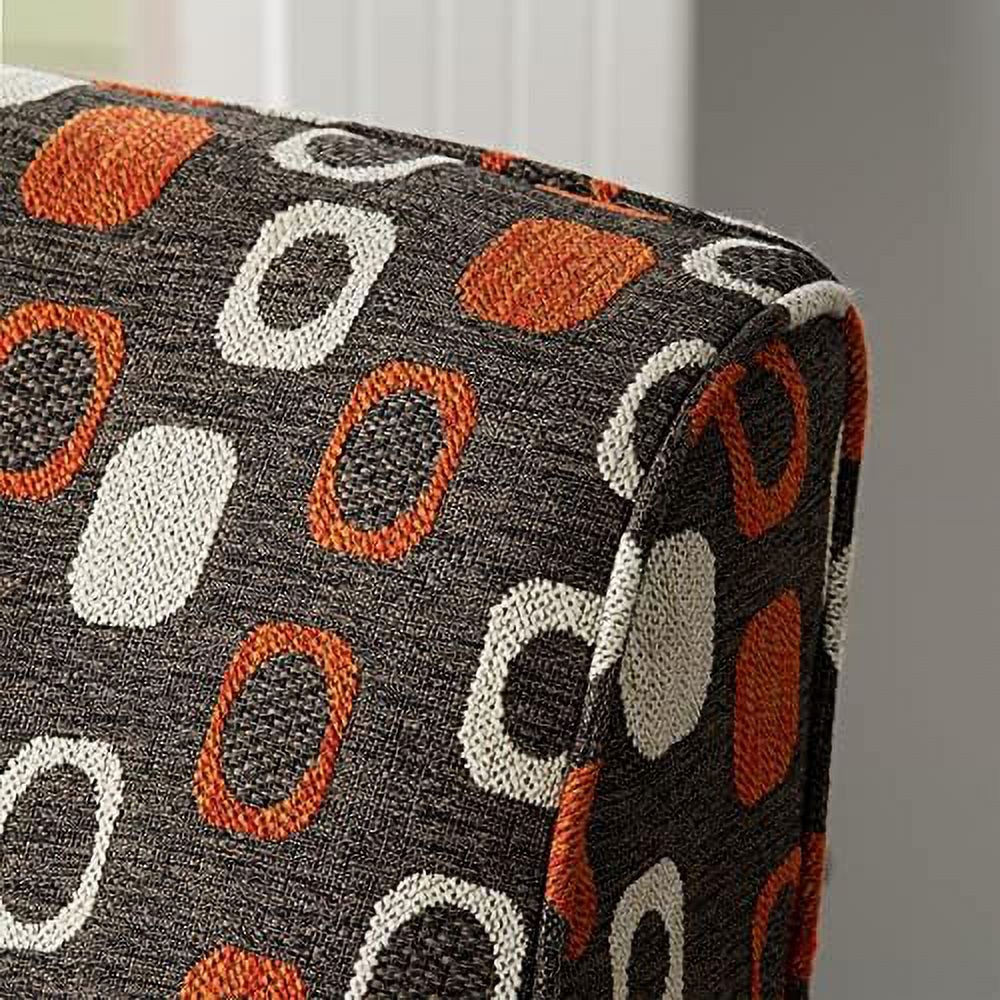 Grey Pattern Linen Fabric Accent Chair M761707
