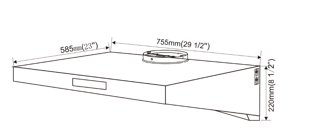 Stainless Steel 30" Under Cabinet Range Hood 800 CFM W76780