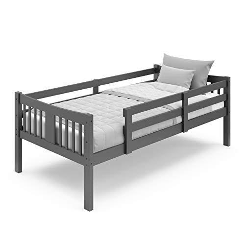 Gray Solid Hardwood Twin Over Twin Bunk Bed L3820
