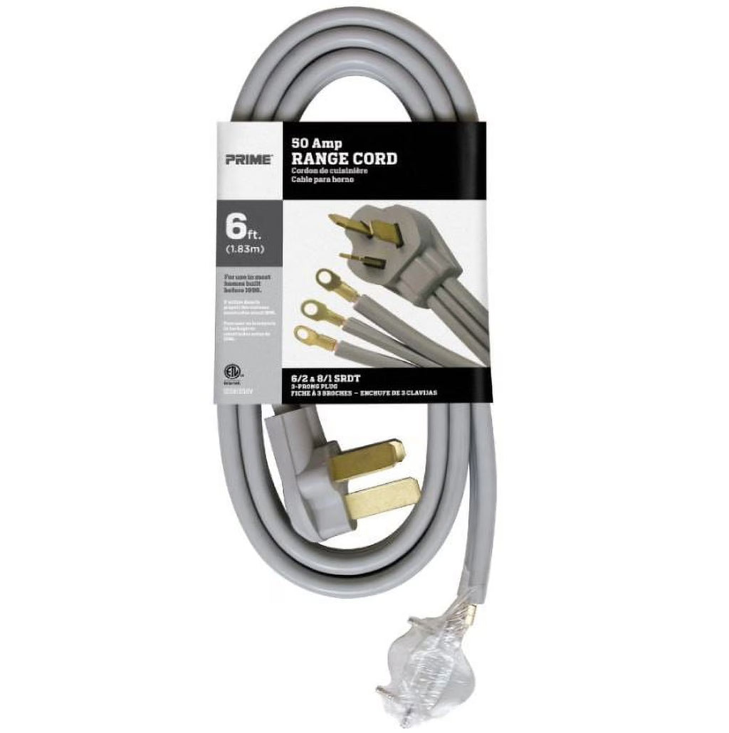 6 Feet 50 Amp 3-Wire Range Cord (2 Pack) Z748595