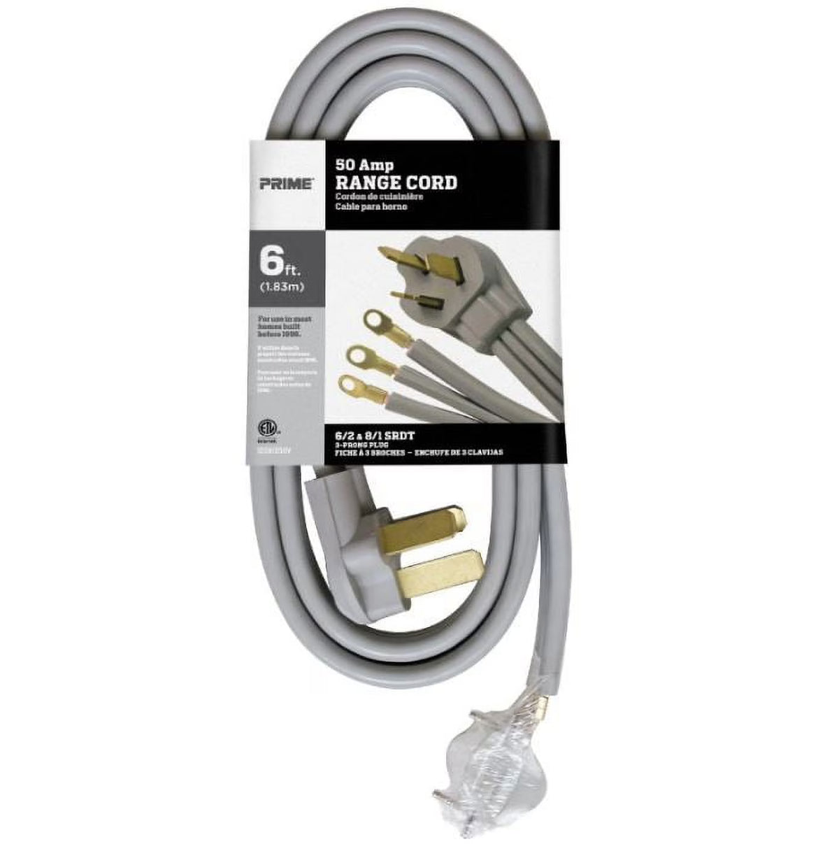 6 Feet 50 Amp 3-Wire Range Cord (2 Pack) Z748595