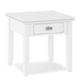 Solid Wood End Table in White R7493