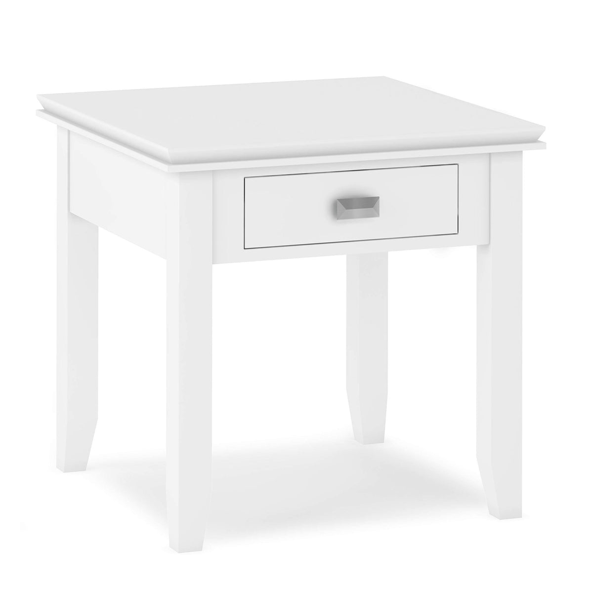Solid Wood End Table in White R7493