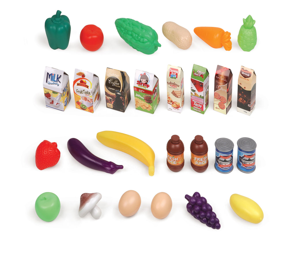 Doll Playset with Shopping Cart and Pretend Food F8995