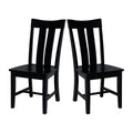Solid Wood Dining Chairs Set of 2 in Black A2427