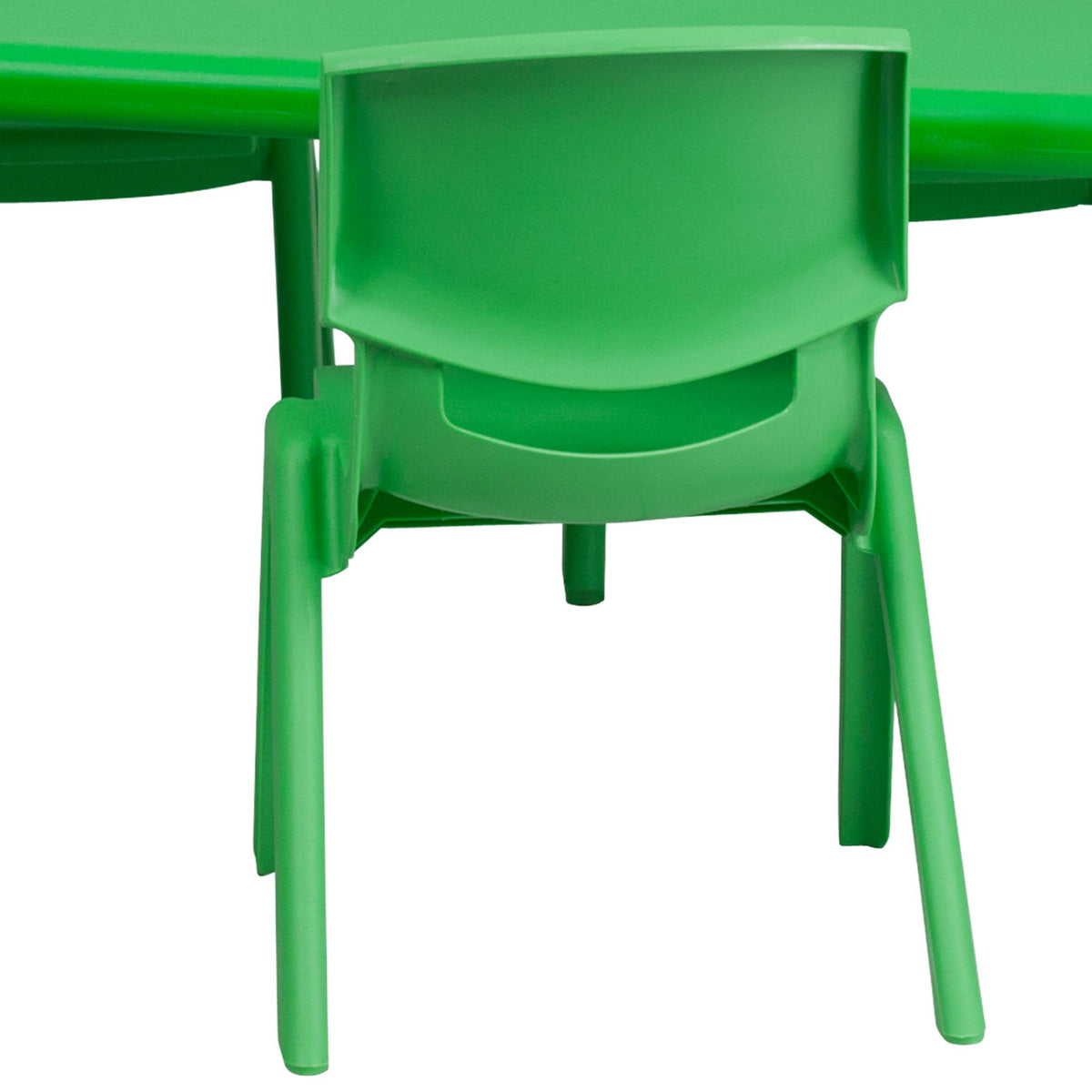 Green Plastic Height Adjustable Activity Table Set with 4 Chairs Q463693