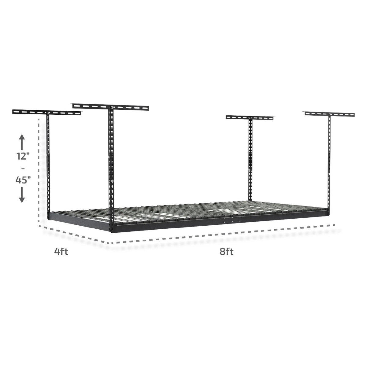 Overhead Garage Storage Rack with 18 Accessory Hooks S1421