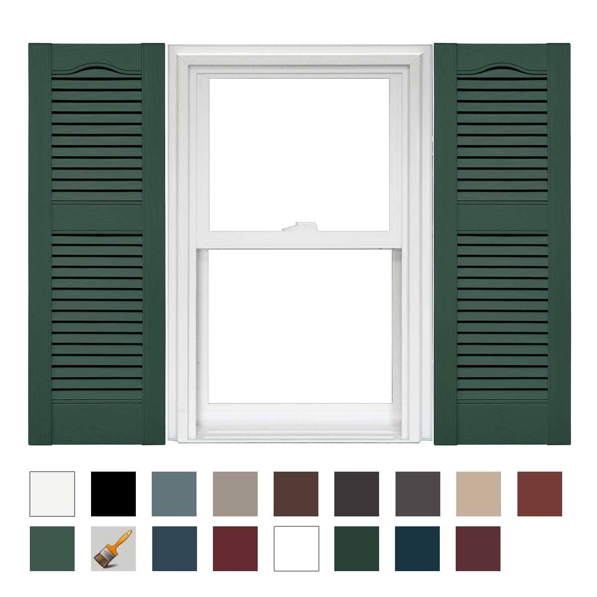 Forest Green Vinyl Shutters (1 Pair) 14.5 x 39 K638