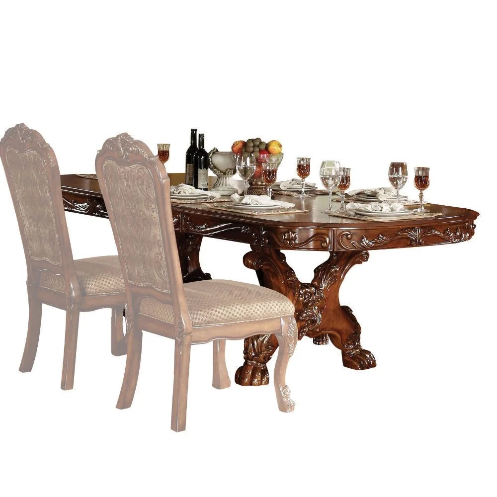 Cherry 9 Piece Trestle Dining Table Set U812